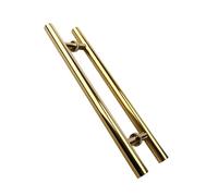 Generico Maniglia For Porta Doccia A Forma Di H, Maniglia A Doppia Faccia,z In Acciaio Inossidabile 304, For Centri Commerciali, Uffici E Bagni Con Doccia(Gold,1500x1200mm)