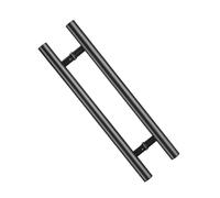 Generico Maniglia For Porta Doccia, Maniglia A Forma Di H A Doppia Faccia,scorrevole In Acciaio Inossidabile 304, For Centri Commerciali, Uffici E Bagni Con Doccia(Black,1500x1200mm)