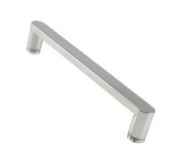 Generico Maniglia For Porta, Maniglia In Vetro Acciaio Inossidabile, Pomello Quadrato Mobile, Adatto Cantine, Bagni Con Doccia, Cassetti, Armadietti(Silver,Hole Spacing-30cm)