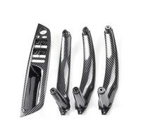 Generico Maniglia pannello interno Per BMW Per E70 E71 X5 X6 Maniglia Interna Della Portiera Dell'auto Pannello Interno Tirare La Copertura Di Finitura(Carbon 4Pcs LHD)