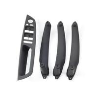 Generico Maniglia pannello interno Per BMW Per E70 E71 X5 X6 Maniglia Interna Della Portiera Dell'auto Pannello Interno Tirare La Copertura Di Finitura(Black 4Pcs LHD)
