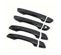 Generico Maniglia per portiera esterna dell'auto Per Hyundai per Elantra 2017-2020 per Chrome Carbon per la fibra di auto Maniglia della porta Copertura Trim Car Styling Accessori(Black no button)
