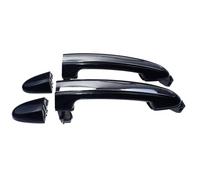 Generico Maniglie delle porte esterne Maniglia esterna per porta anteriore sinistra e destra posteriore cromata nera per Hyundai Santa Fe