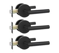 Generico Maniglie For Porte Nere, Maniglia For Armadio Interna Opaca, Leva Di Passaggio Interna For Ingresso E Lega Di Zinco, Confezione Da 3