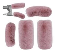 Generico Maniglie Per Bici In Peluche - 15,12X1,97 Pollici Copri Maniglia Per Moto, Copri Manubrio Morbido, Per Moto In Motoslitta | Atv Decorazione Invernale Estiva Per Ciclismo E Per Uso Invernale