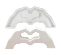 Generico Mano di Cuore in Silicone - Mano a Cuore EPOSSIO Resina Morte | Forma di Crafting di Gioielli in Resina | Caschi di Silicone per Torte per Mani, Stampo per Ornamenti a Candela di novità