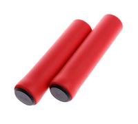 Generico Manopole for manubrio della bicicletta Copertura in gomma morbida Polsini in spugna antiscivolo Accessori Barra di blocco dell'impugnatura Ciclismo all'aperto(Red)