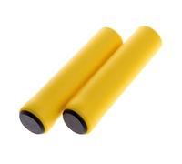 Generico Manopole for manubrio della bicicletta Copertura in gomma morbida Polsini in spugna antiscivolo Accessori Barra di blocco dell'impugnatura Ciclismo all'aperto(Yellow)