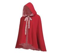Generico Mantella con Cappucio Polyester Rosso,Mantello da Vampiro per Adulti, Lungo Costume di Natale Carnevale Capo Masquerade,Mantella Cappuccetto Rosso,Idee Regali Natale Amiche