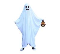 Generico Mantelli Halloween Per Adulti E Gruppi - Cappucci Fantasma Bianchi Di Qualità, In Poliestere Con Cappuccio(Smiling face,L)