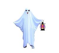 Generico Mantelli Halloween Per Adulti E Gruppi - Cappucci Fantasma Bianchi Di Qualità, In Poliestere Con Cappuccio(Ghost face,L)