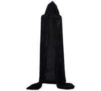 Generico Mantello da Donna in Velluto con Cappuccio, Halloween Cape Cappuccetto Rosso con Abito Vampiro Sottogonna Cappotto Poncho Capo Carnevale Costume Cosplay Adulto Unisex Regalo