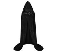 Generico Mantello da Donna in Velluto con Cappuccio, Halloween Cape Cappuccetto Rosso con Abito Vampiro Sottogonna Cappotto Poncho Capo Carnevale Costume Cosplay Adulto Unisex Regalo