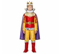 Generico Mantello da Principe e Re per Ragazzi, Costume Completo con Corona, Taglia Unica Ideale per Feste di Principi, Cosplay, Halloween e Carnevale, Accessorio Perfetto per Travestimenti