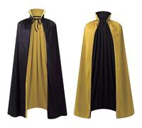Generico Mantello Donna Medievale con Cappuccio, Costume Vampiro Nero per Halloween,Comodo Elegante Tempo libero Festivalmente Traspirabile Carnevale e Cosplay Estivo