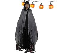 Generico Mantello fantasma con cappuccio, Mantello fantasma di Halloween - da horror di Halloween per adulti traspirante - con cappuccio di ruolo del Festival 'orrore per il gioco cosplay a c