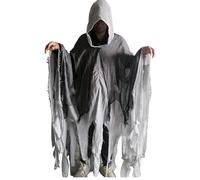 Generico Mantello Mietitore per Adulti - Costume di Halloween con Cappuccio della Morte | Mantello ’Orrore Traspirante per Casa Stregata, Cosplay, Gioco di Ruolo | Costume da Fantasma Spaventoso con