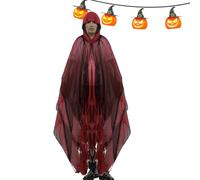 Generico Mantello Mietitore per Adulti - Costume di Halloween con Cappuccio della Morte | Mantello ’Orrore Traspirante per Casa Stregata, Cosplay, Gioco di Ruolo | Costume da Fantasma Spaventoso con