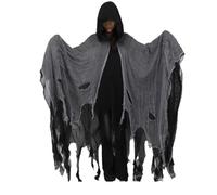 Generico Mantello Mietitore per Adulti - Costume di Halloween con Cappuccio della Morte | Mantello ’Orrore Traspirante per Casa Stregata, Cosplay, Gioco di Ruolo | Costume da Fantasma Spaventoso con