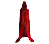 Generico Mantello Uomo Medievale con Cappuccio, Costume Vampiro Nero Estivo per Halloween,Comodo Elegante Tempo libero Festivalmente Traspirabile Carnevale e Cosplay