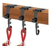 Generico Mantle Stocking Holders, Garland Hanger, Heavy Duty Display Set with 9.25x4.92x3.54 Inches, Adjustable Wreath Support for Christmas Fireplace, Doorway Decor, Hooks, Stocking Storage