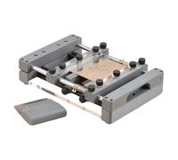 Generico Manual Solder Paste Printing Table,Small SMT Steel Mesh Screen Printing Station,with Scraper-Width 80mm,Precise Positioning,Precision Printing for PCB Assembly(150mm)