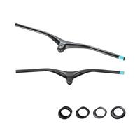 Generico Manubrio MTB Carbonio, Compatibile con RYET, ERGO15 28.6mm | Larghezza 740mm, angolo attacco -17°, lunghezze 70/80/90/100mm, rialzo 6°, arretramento 9°