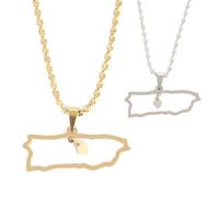 Generico Map Flag Pendant Necklaces for Charm Maps Fashion Stainless Steel Pendant Necklace for Men and Women Jewelry Patriotic Gift (Model 5)