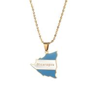 Generico Map Flag Pendant Necklaces for Charm Maps Fashion Stainless Steel Pendant Necklace for Men and Women Jewelry Patriotic Gift (Model 1)