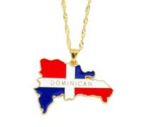 Generico Map Flag Pendant Necklaces for Charm Maps Fashion Stainless Steel Pendant Necklace for Men and Women Jewelry Patriotic Gift (Model 6)