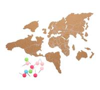 Generico Mappa da Parete in Sughero Autoadesiva Design Semplice e Delicato, Pannello in Legno Khaki per Decorazione Muro Casa Colore Casuale