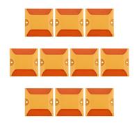 Generico Marcatori Stradali Riflettenti Plastica Gialla 10 Pezzi, Indicatori Bifacciali per Marciapiedi e Autostrade, Segnaletica Sicurezza Traffico per Strade, Parcheggi e