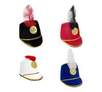 Generico Marching Band Hat,Nutcracker Costume Hat - Cosplay Apparel for Festival Autumn School Holiday Party Everyday Wear Photo Events Stage Performance