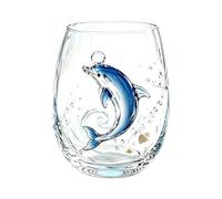 Generico Marine Animal Bar Glass - 420ml 2 D Coastal Artistic Glassware,