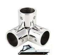 Generico Marine Handrail 3-Way Connector,3 Way Stainless Steel Marine Supplies - 5x5x2.2cm Railing Fork Tee Socket - Satellite Equipment for Ship Guardrails Yacht Piping Dock Travel Road Trip Work