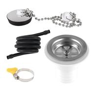 Generico Marine Sink Drain Filter - Leak Proof Design, Waste Plug System, Basin Drain Tube, ABS Steel with Strong Sealing | Efficient Drainage Tool for RV Boat Marine Repair Maintenance