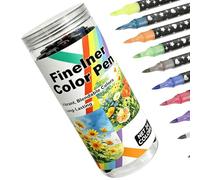 Generico Marking Pens, Double Tip Waterproof Paint Markers, Multi Permanent Drawing Writing Tool For Adults Teens Kids Rock Wood Canvas Glass Ceramic Paper Pottery Stones Backpacks Craft Art Use