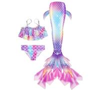 Generico Marmaid Coda per Nuoto Costume da Bagno Bambini,Costume Ragazza Bambino Costumi Sirena Vestito Estivo Bambini Fino Cosplay Piscina Bambina Vacanza Surf 5-14 Anni