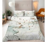 Generico Marmo Copripiumino una Piazza e Mezza 200x200cm Marmo Grigio Astratto Copripiumino Matrimoniale Microfibra Biancheria da Letto 3 Pezzi Set con Cerniera Nascosta e 2 Federe 50x75cm