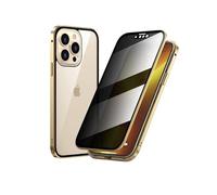 Generico Marvulur Phone Case, Marvulur Powerful Anti-Peep Magnetic Phone Case, Full Body Shockproof Clear for iPhone16/15/14 Pro Max (16pro,Gold)