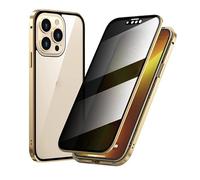 Generico Marvulur Phone Case, Marvulur Powerful Anti-Peep Magnetic Phone Case, Full Body Shockproof Clear Cases for iPhone 16/15/14/13/12/11 Series (Gold,14)