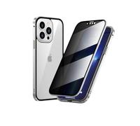 Generico Marvulur Phone Case, Marvulur Powerful Anti-Peep Magnetic Phone Case, Full Body Shockproof Clear for iPhone16/15/14 Pro Max (13mini,Silver)