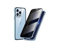 Generico Marvulur Phone Case, Marvulur Powerful Anti-Peep Magnetic Phone Case, Full Body Shockproof Clear for iPhone16/15/14 Pro Max (15,Light Blue)