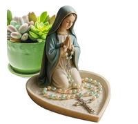 Generico Mary Rosary Holder, Jesus Resin Rosary Statue, Elegant Religious Symbol, Sturdy Decorative Keepsake for Room, Desktop, Offices, Prayer Desk, Catholic Gift Men Women Believers