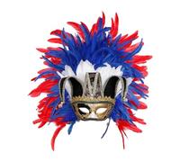 Generico Maschera Carnevale Donna - Decorazione Piuma Costume Feste Eleganti Maschere Travestimento Mardi Gras Cosplay Semimaschera Vintage Classica Carnevale Veneziano Maschera