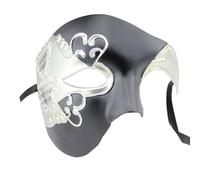 Generico Maschera Carnevale Donna Maschera Viso Carnevale Nera Uomo Medievale Maschere Colorate Enigmista Nera Donna Adulti Uomo Divertenti Arlecchino Tessuto Elegante Veneziana Elegante Zorro Bianco