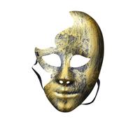 Generico Maschera Carnevale Donna Uomo Viso Intero Horror Costume Accessorio Oro Kostümmaske Halterung Veneziana Vollmaske Sexy Full Face Mask Cosplay Maske Gesicht Kostüm Herren Masken Gesicht