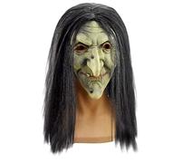 Generico Maschera completa facciale di vecchia strega spaventosa Accessorio per cosplay Halloween inquietante con parrucca in lattice feste e decorazioni festività