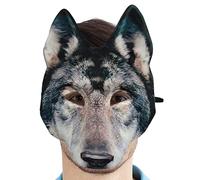 Generico Maschera da lupo per adulti, maschera da lupo realistica | Maschera per il viso realistica per la testa per adulti | di animale di per Halloween Natale Pasqua Novità Ac