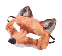 Generico Maschera da Volpe Cosplay Mezza Faccia in EVA Resistente e Riutilizzabile per Feste di Halloween e Carnevale Accessorio per Costumi Uomo e Donna Decorazione Tema Animali